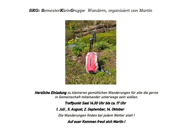 SKG Semester Klein Gruppe Wandern-1